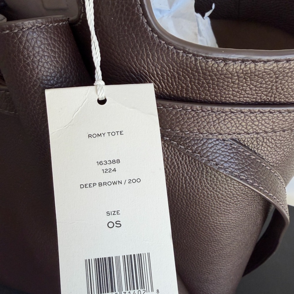 Tory Burch ROMY tote in Deep brown NWT - Picture 3 of 12